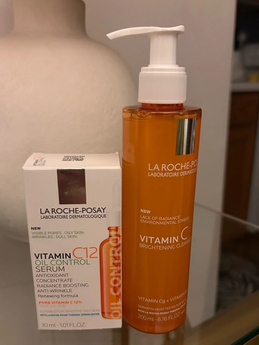 La Roche Posay Vitamin C Skincare Bundle Serum + Cleanser NIB
